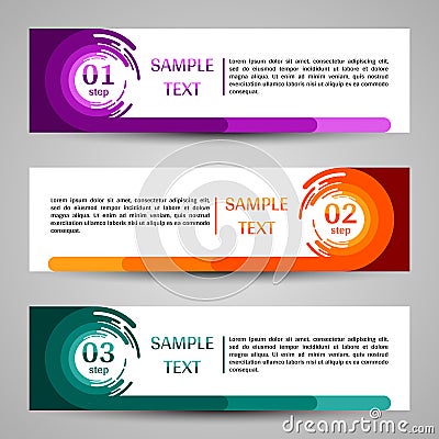 Abstract banners in vector. A modern set of templates for text. Vector Illustration
